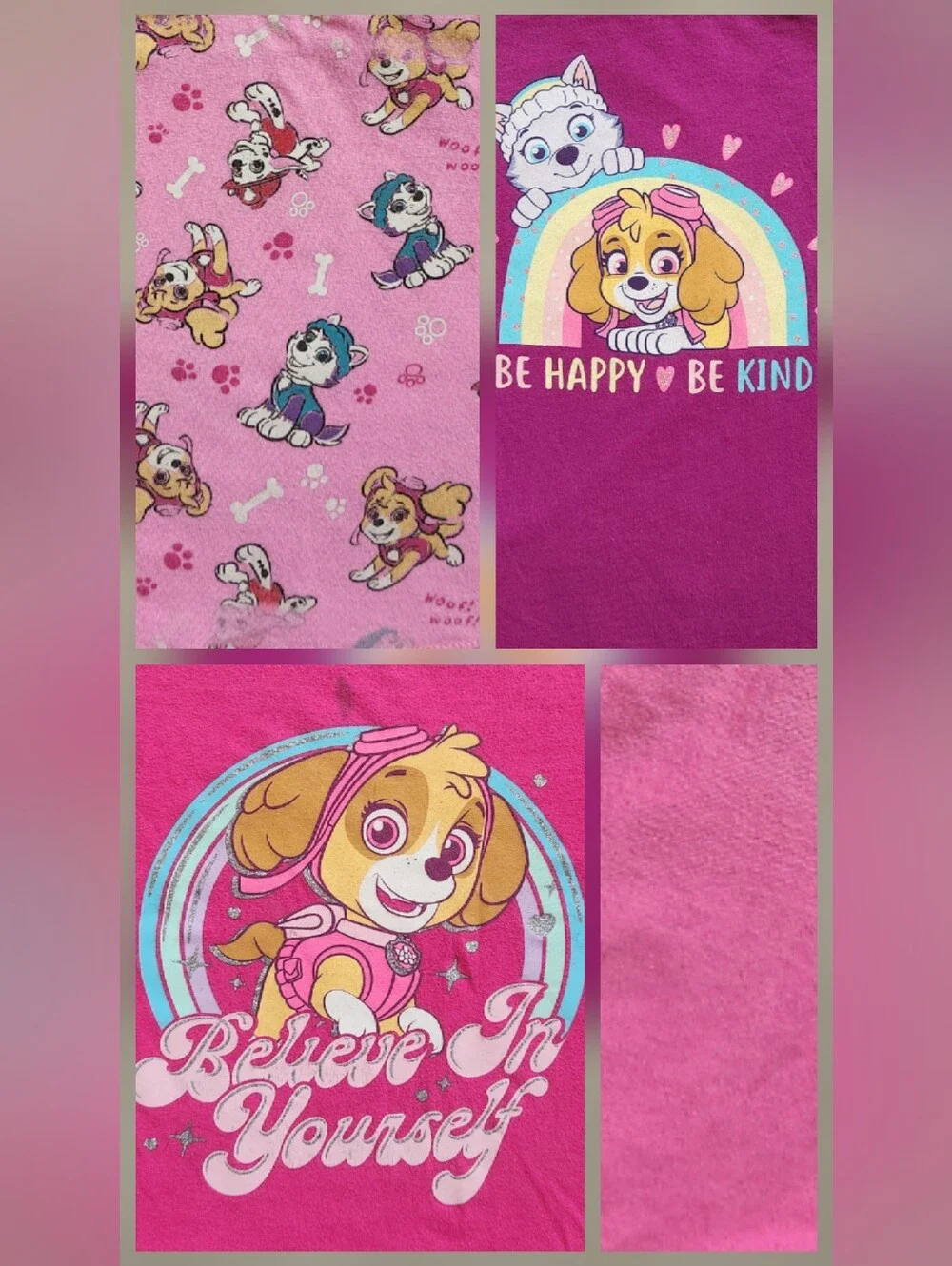 Girls 5T Paw Patrol Back To School Mix & Match Bundle | Pink, Purple | 4 Pieces